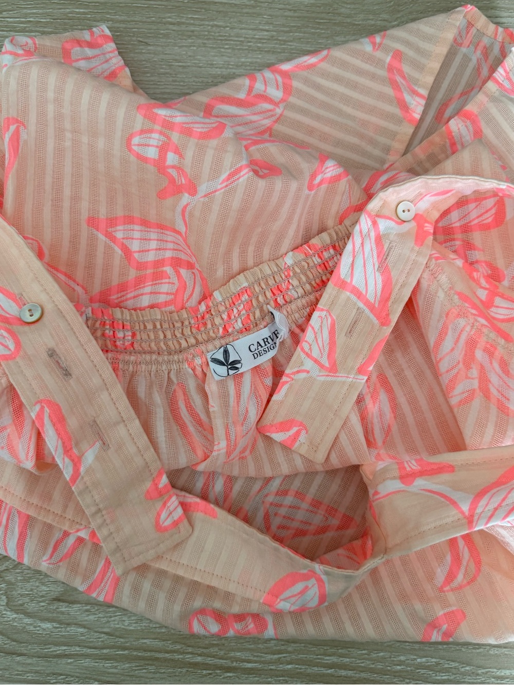 Carve Designs XL Jacey Babydoll Tank Top Jade Relaxed Peachy Orange Sheer Beach - Picture 4 of 6